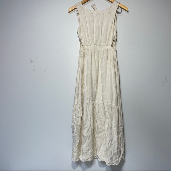 Sincerely Jules Cream Linen Midi Dress Women’s size‎ XS - Picture 1 of 8